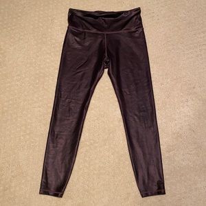 Athleta Pink Shimmer Elation Ultra High Rise Leggings